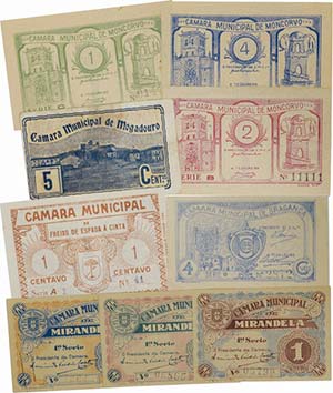 Emergency Paper Money - Portugal - Lote (9 ... 