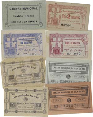 Emergency Paper Money - Portugal - Lote (8 ... 