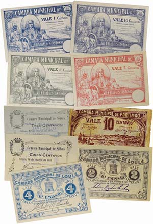 Emergency Paper Money - Portugal - Lote (9 ... 