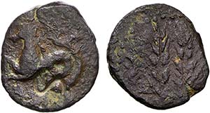 Ibero-Roman - Salacia - Triens; 150-50 BC; ... 