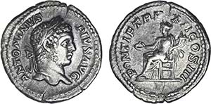 Roman - Caracalla (198-217) - Denarius; ... 