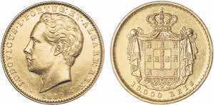 D. Luís I - Ouro - 10 000 Réis 1882; ... 