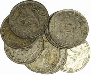 República - Lote (53 Moedas) - 10$00 1954 ... 