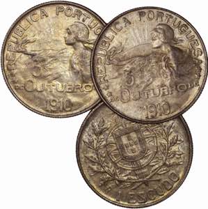 Portugal - Republic - Lot (3 Coins) - 1$00 ... 