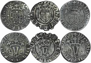 Portugal - D. João II (1481-1495) - Lot (3 ... 