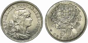 República - 50 Centavos 1935; envernizada; ... 