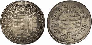 Brasil - D. Pedro II - 640 Réis 1695; ... 