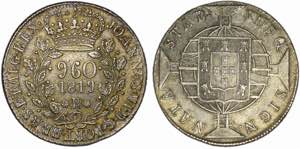 Brasil - D. João VI - 960 Réis 1819 R; ... 