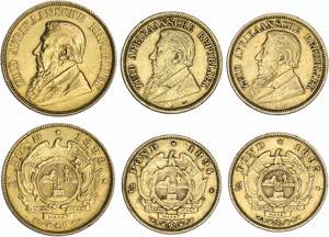 South Africa - Lot (3 Coins) - Gold - 1 Pond ... 