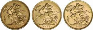 Australia - Lot (3 Coins) - Gold - Sovereign ... 
