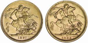 Australia - Lot (2 Coins) - Gold - Sovereign ... 