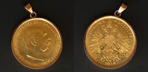 Áustria - Ouro - 100 Corona 1915; (com ... 