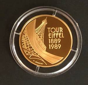 França - Ouro - 5 Francs; Tour Eiffel ... 