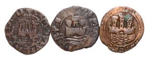 D. Manuel I/D. João III - Lote (3 moedas) - ... 