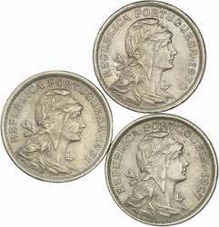 Portugal - Republic - Lot (3 Coins) - $50 ... 