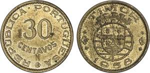Timor - República - 30 Centavos 1958; ... 