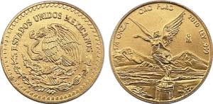 Mexico - Gold - 1/4 Onza 2010; Uncirculated