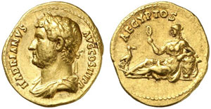 Hadrianus, 117 - 138.  Aureus. ... 
