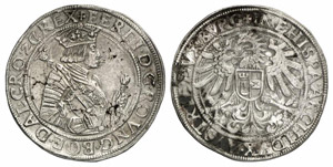 Ferdinand I., 1521-1564. Taler o. J., Hall. ... 