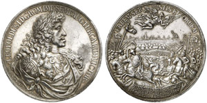 Leopold I., 1657-1705 - Silbermedaille 1683 ... 