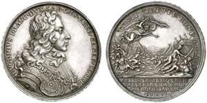 Leopold I., 1657-1705 - Silbermedaille 1704 ... 