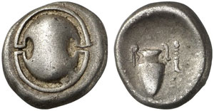 BOIOTIEN -  Thebai.  Stater, 379-338 v. Chr. ... 