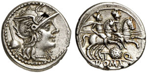 T. Quinctius Flamininus.  Denar, 126 v. Chr. ... 