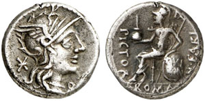 N. Fabius Pictor.  Denar, 126 v. Chr. ... 