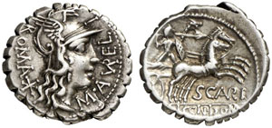 L. Licinius Crassus u. a.  Denar (Serratus), ... 