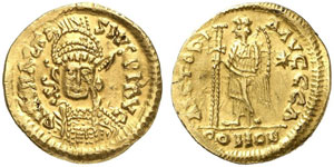 Anastasius I., 491 - 518.  Solidus. Rev. ... 