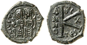 Iustinus II., 565 - 578.  Halbfollis, Jahr ... 