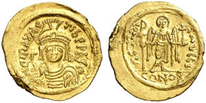 Mauricius Tiberius, 582 - 602.  Solidus. ... 