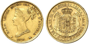  PARMA - Maria Luigia, 1814-1847.  40 Lire ... 