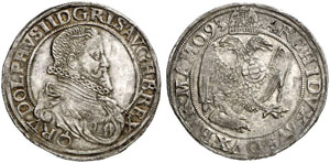 Rudolph II., 1576-1612.  Taler 1593, ... 