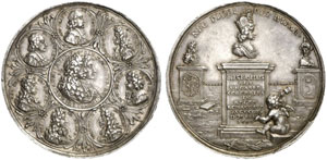 Leopold I., 1657-1705.  Silbermedaille 1690 ... 