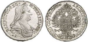 Maria Theresia, 1740-1780.  1/2 Taler 1768, ... 