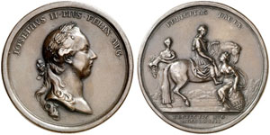 Joseph II., 1765-1790.  Bronzemedaille 1773 ... 
