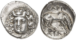 THESSALIEN - Larisa - Drachme, 395-344 v. ... 