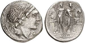 L. Memmius - Denar, 109/108 v. Chr. ... 