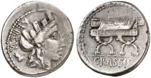 P. Furius Crassipes - Denar, 84 v. Chr. ... 