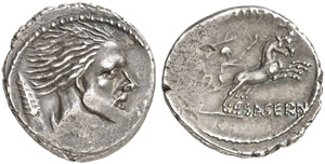 L. Hostilius Saserna - Denar, 48 v. Chr. ... 