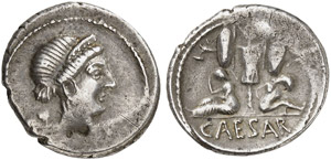C. Iulius Caesar - Denar, 46/45 v. Chr., ... 