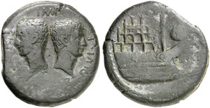 Der spätere Augustus - Großbronze, 36 v. ... 