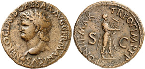 Nero, 54 - 68 - As, Lugdunum. Rev. Kaiser ... 
