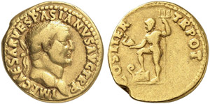 Vespasianus, 69 - 79 - Aureus. Rev. Neptunus ... 