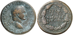 Vespasianus, 69 - 79 - Sesterz, Lugdunum. ... 