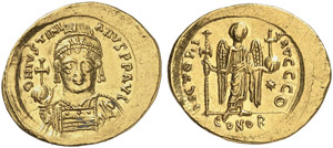 Iustinianus I., 527 - 565 - Solidus. Rev. ... 