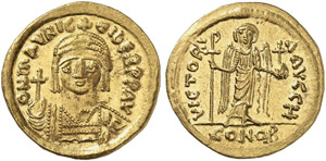 Mauricius Tiberius, 582 - 602 - Solidus. ... 