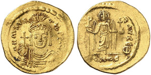 Mauricius Tiberius, 582 - 602 - Solidus. ... 