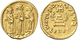 Heraclius, 610 - 641 - Solidus. Stehender ... 